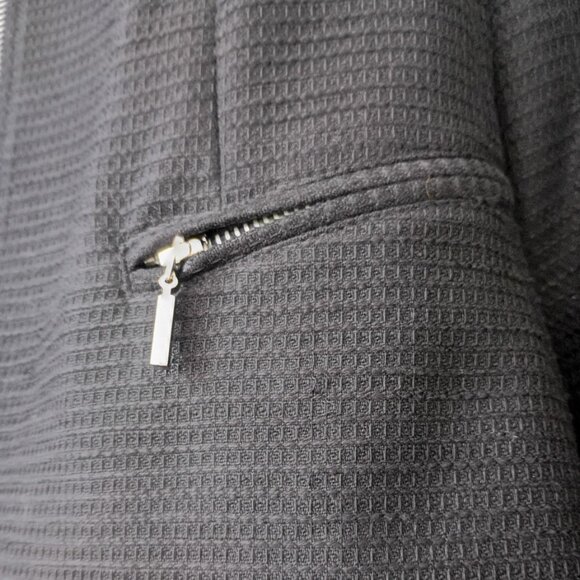 Lafayette 148 NYC Black Ruffle Trim Zip Jacket Blazer – Size 6 - Picture 3 of 12